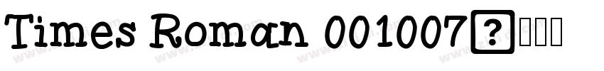Times Roman 001007字体转换
